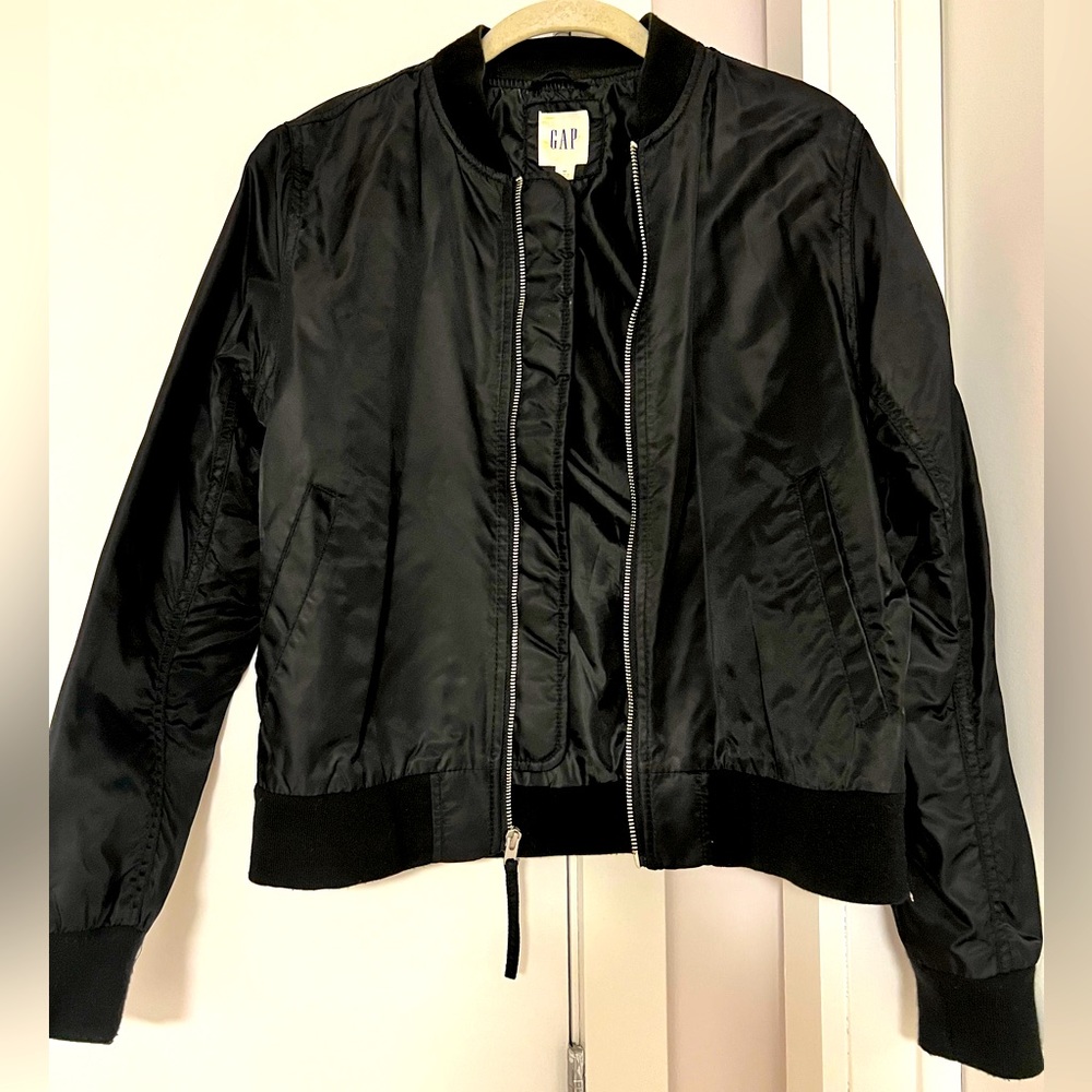 Black gap bomber jacket